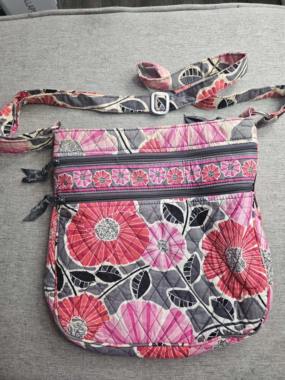 Vera Bradley Pink Floral Quilted Crossbody Bag